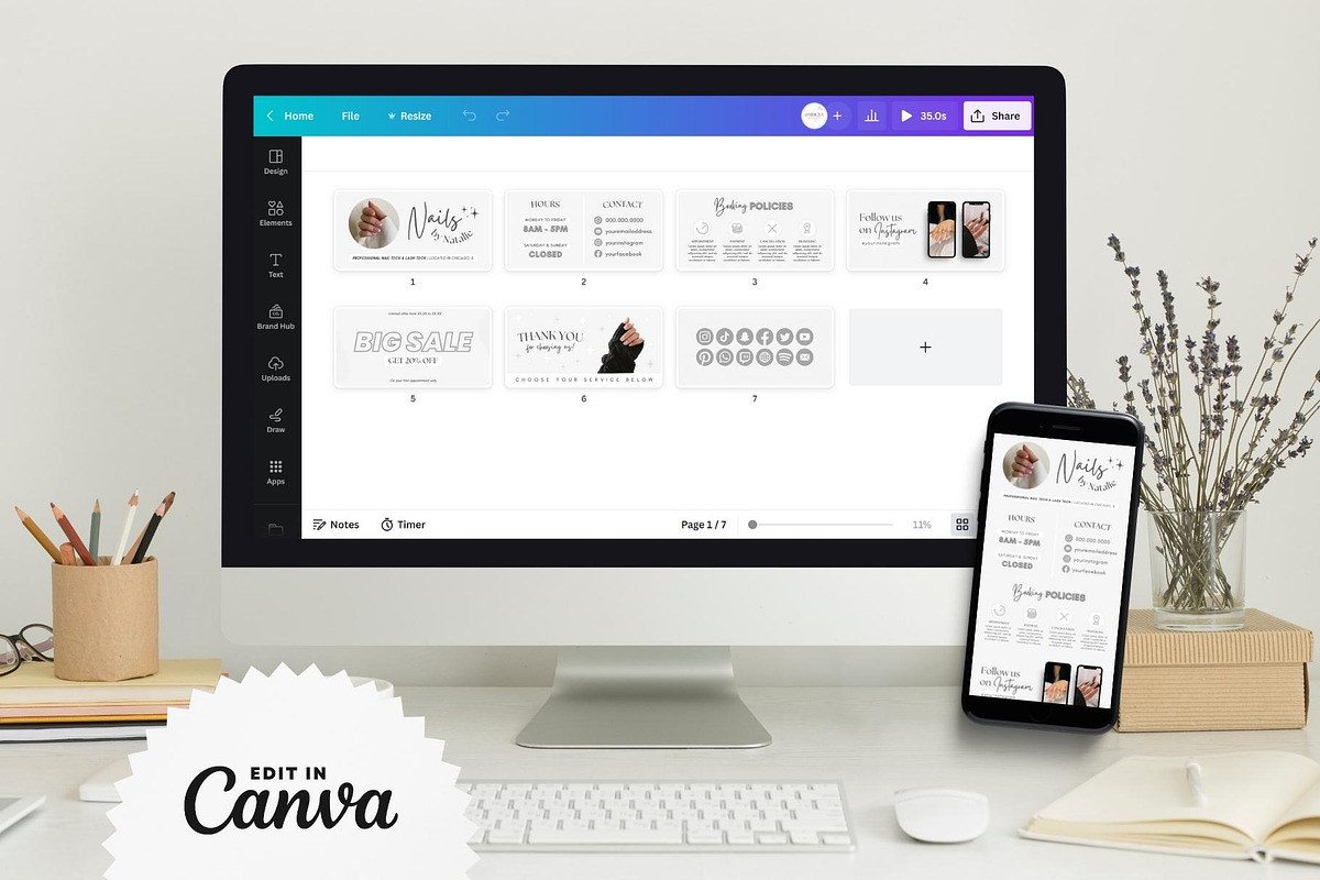 Nail Tech Acuity Scheduling • Canva, a Websites & App Template by OniriqveDesigns (Photo 6 of 8)