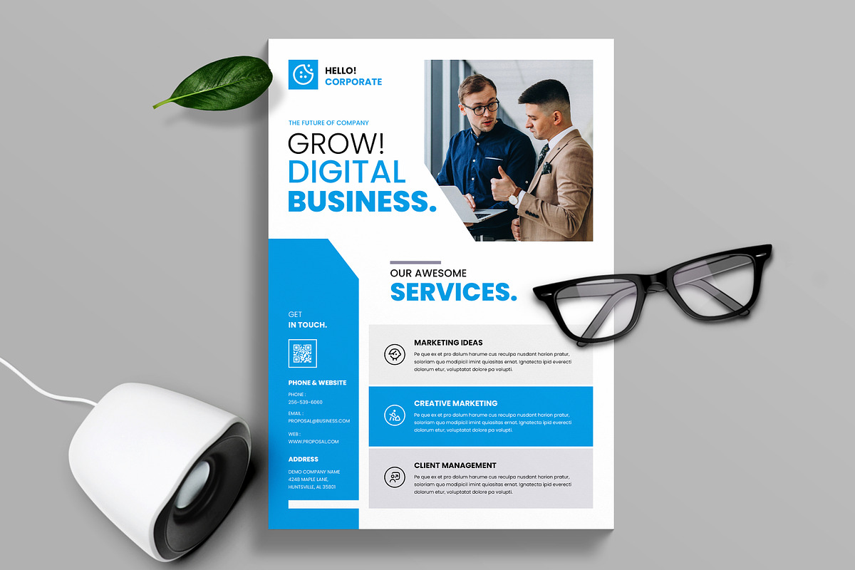 Digital Business Corporate Flyer, a Flyer Template by FlyeredTemplate (Photo 2 of 3)