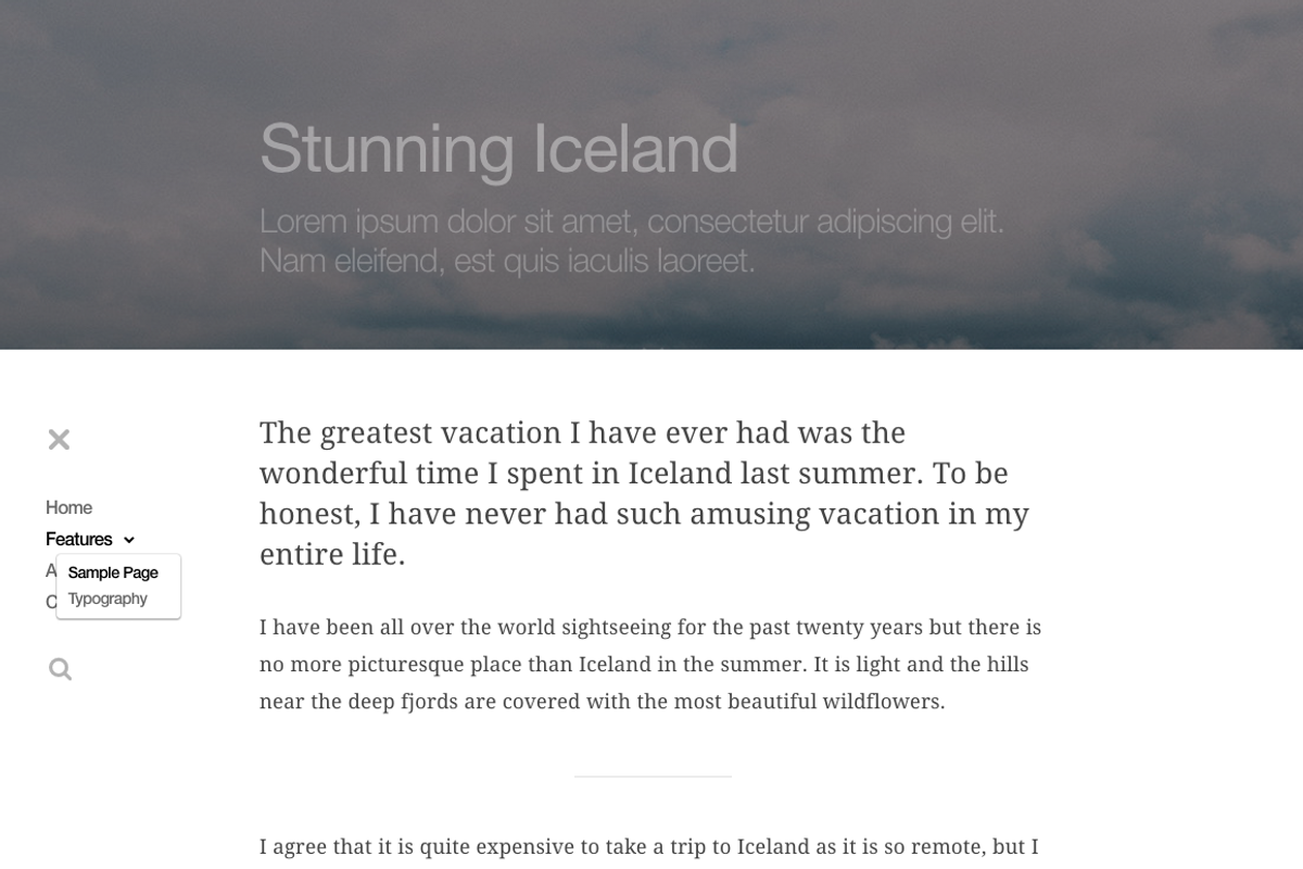 Imago - WordPress Theme, a WordPress Template by North Ninja (Photo 2 of 5)