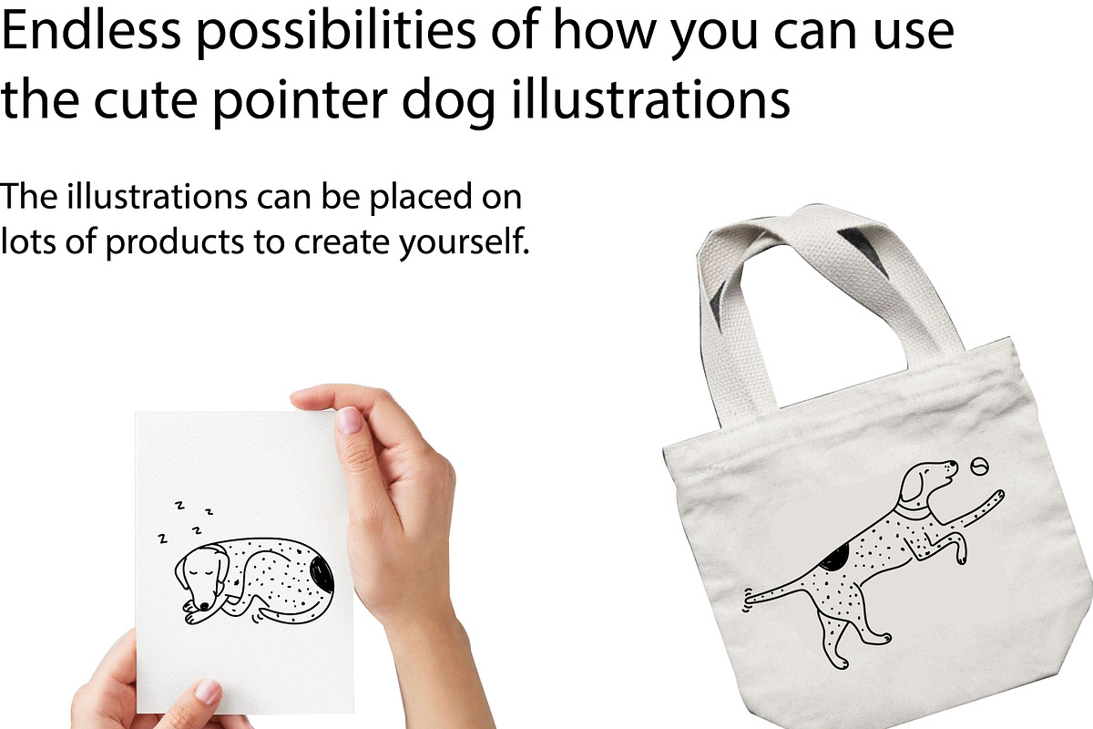 Cute Doodle Pointer dogs, an Animal Illustration by Liz Pengilley Studio (Photo 4 of 4)