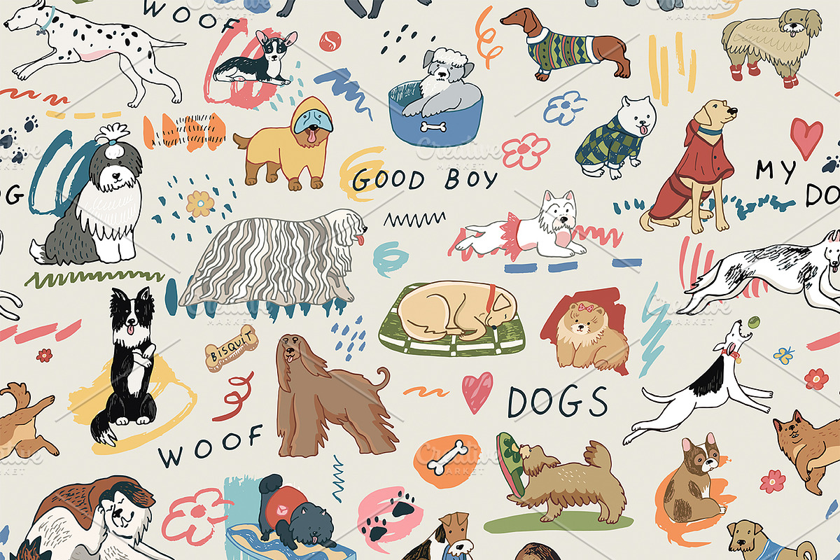 Funny Dogs, an Animal Illustration by GooseFrol (Photo 9 of 14)