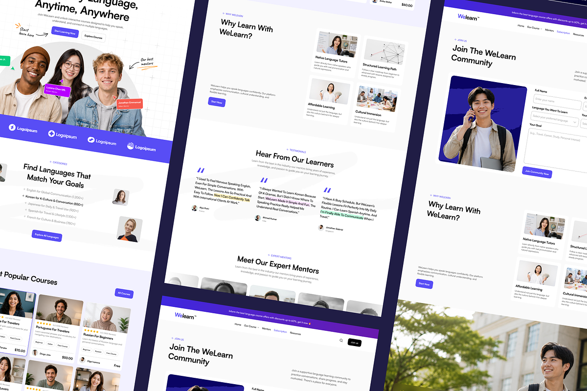 Welearn - Online Course Website, a Landing Page Template by SLAB! Design (Photo 4 of 5)