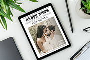Newspaper Wedding Template, an Invitation Template by ZoloDesignHub (Thumbnail 7 of 9)