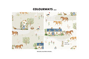 Cottagecore Horse Rancho pattern, a Pattern Graphic by Milatoo (Thumbnail 2 of 4)