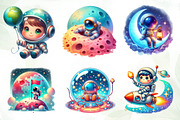 Watercolor Astronaut Space Clipart, an Illustration by CreationArt (Thumbnail 5 of 5)