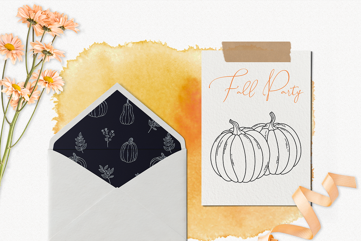 Autumn Procreate Stamp Brushes Kit, a Brush Add-On by Oh Mia Studio (Photo 4 of 5)