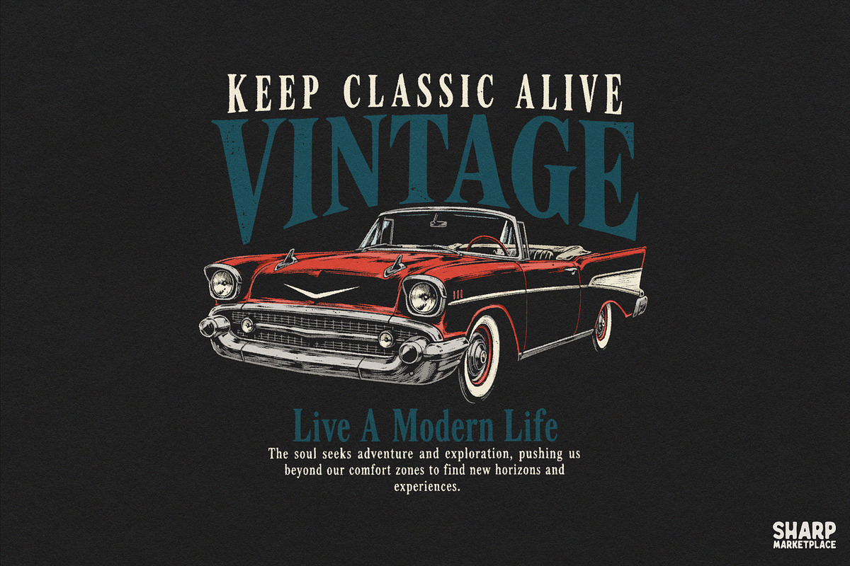 Keep Classic Alive Vintage Live A, an Object Graphic by SharpMarketplace (Photo 1 of 5)