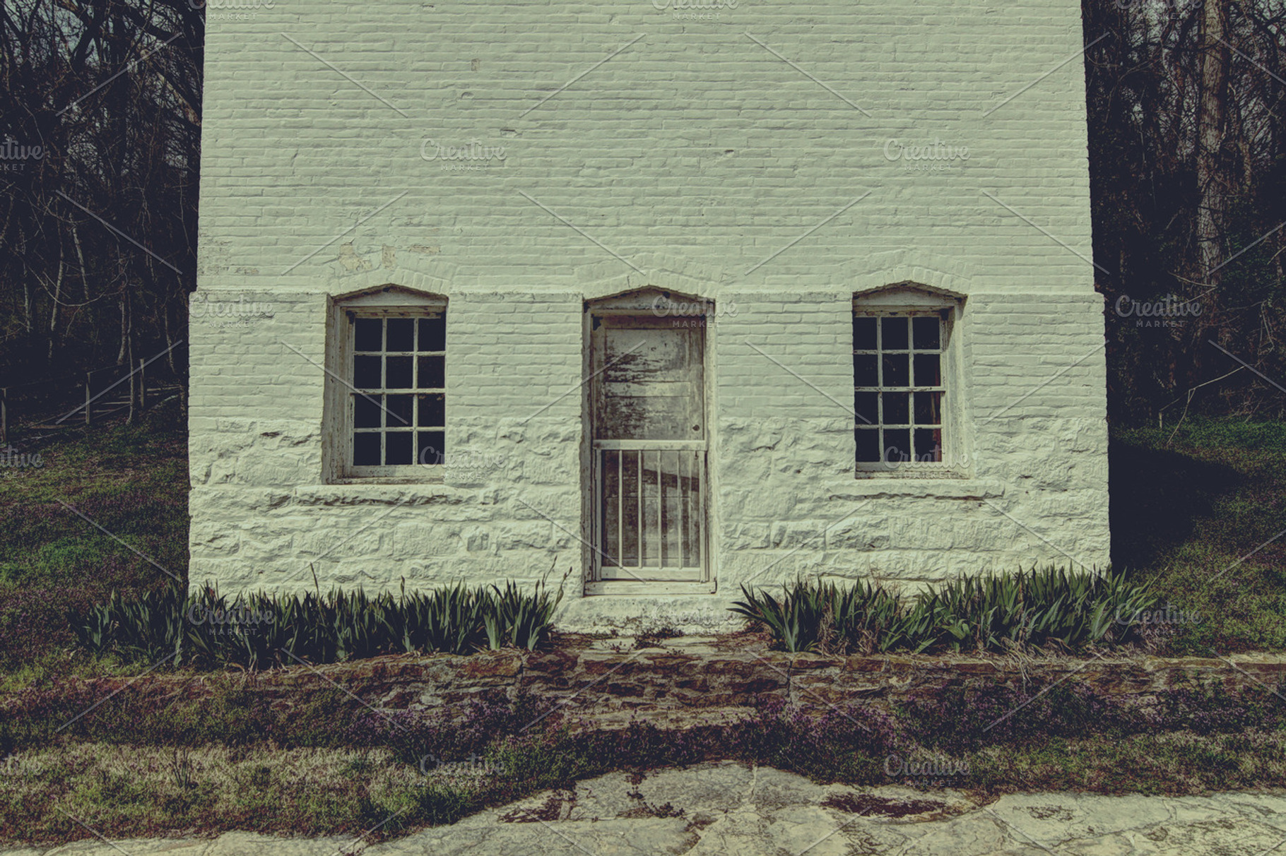 Fort kaskaskia stock photo containing town and abandoned