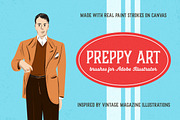 Preppy Art Brushes for Illustrator, a Brush Add-On by Guerillacraft (Thumbnail 1 of 5)