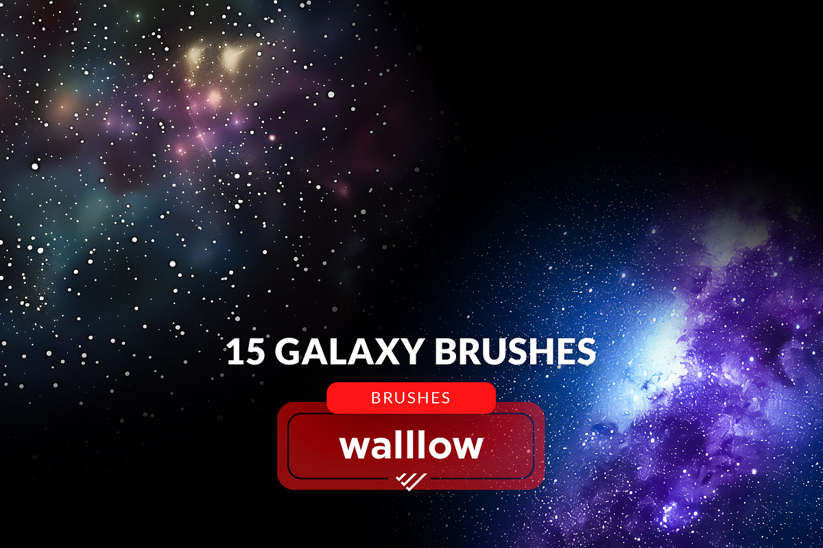 Galaxy night sky photoshop brushes, a Brush Add-On by Walllow Creatives (Photo 1 of 3)