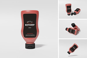 Ketchup Bottle Mockup, a Packaging Mockup by xavier_studio