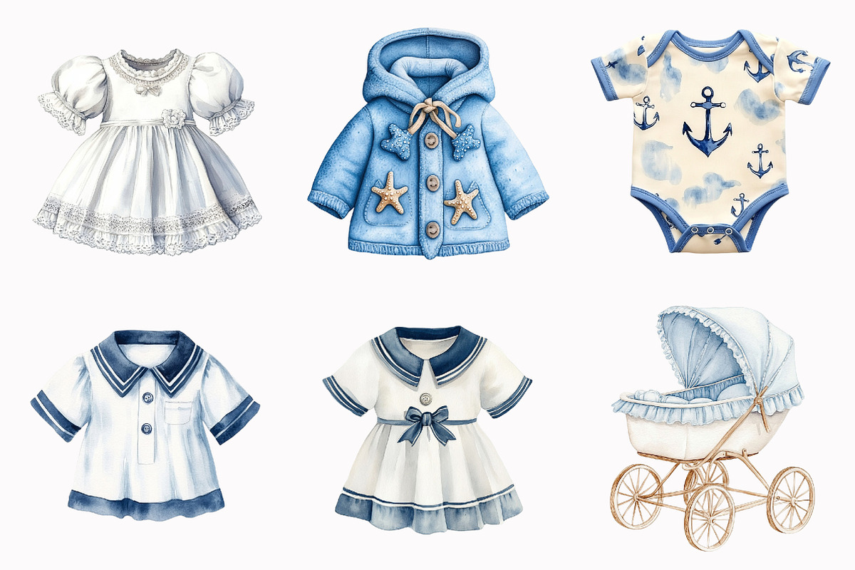 Coastal Baby Nursery Clipart, an Illustration by Design Market (Photo 6 of 7)