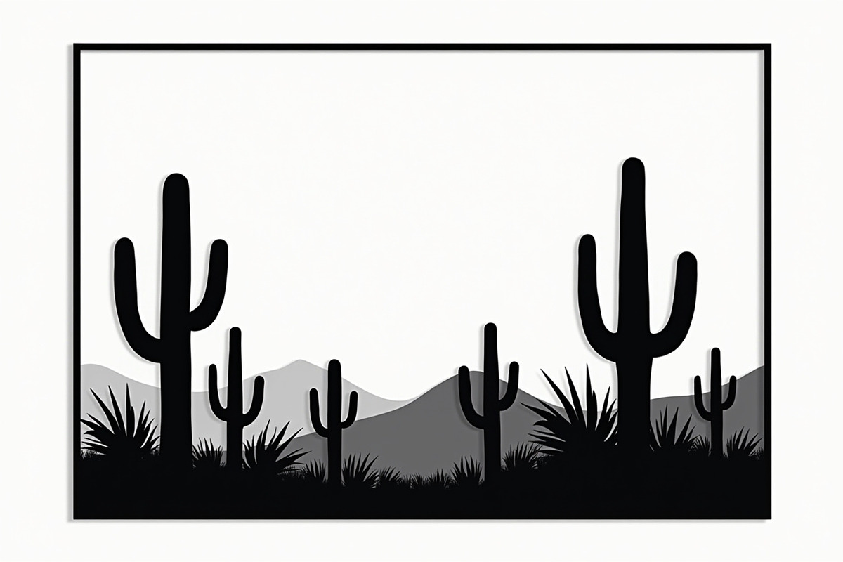 Monochrome Desert Nature Silhouette, an Illustration by jahid234 (Photo 9 of 15)