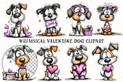 Whimsical Valentine Dog Clipart, an Illustration by OK Design (Thumbnail 2 of 6)