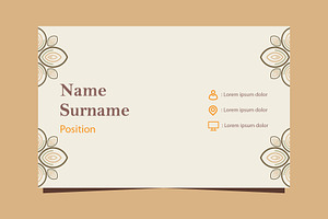 Natural Floral Business card, a Marketing Template by sekitarief