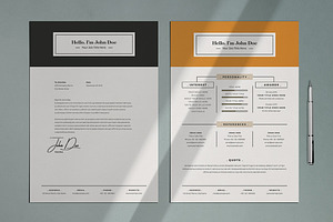 Resume Layout With Yellow Background