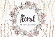 Patterned vector brushes Sprigs, a Brush Add-On by Elena Terzi (Thumbnail 1 of 5)