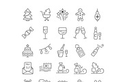 90 winter outline icons, a Graphic by Mallinka (Thumbnail 3 of 8)
