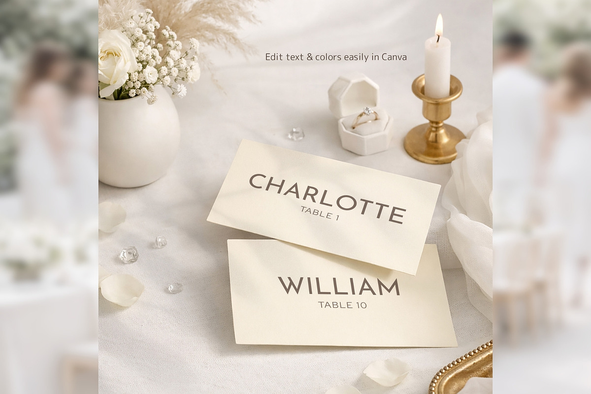 Botanical Place Card Canva bd011, a Card Template by TyphoonStudio (Photo 5 of 10)