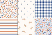 Seamless patterns cute mous, flowers, a Pattern Graphic by Pattern + watercolor (Thumbnail 2 of 13)