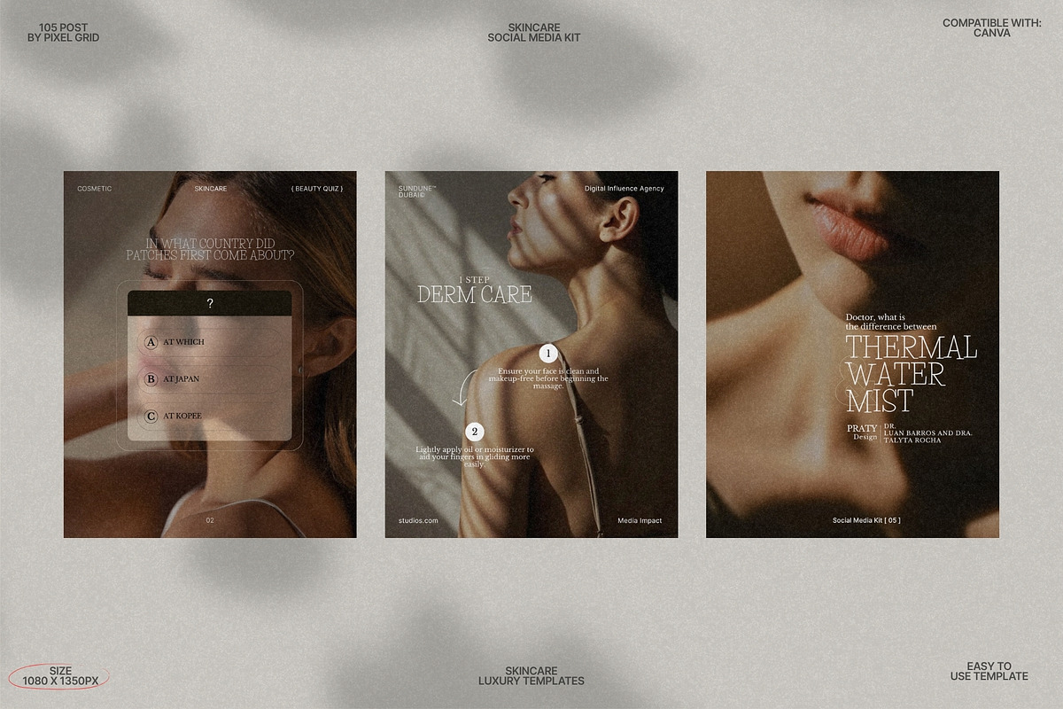 Soft Skincare Canva Post Bundle preview 8