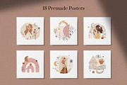 Boho Woman Clipart - Abstract & Line, an Illustration by Velliniki (Thumbnail 4 of 14)