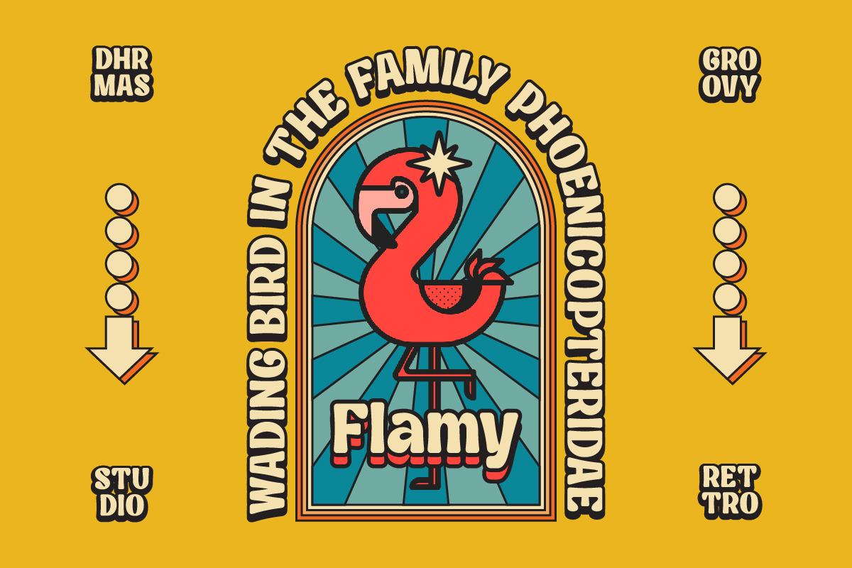 Kelpo - Groovy Retro Typeface, a Serif Font by Dharmas Foundry (Photo 2 of 15)