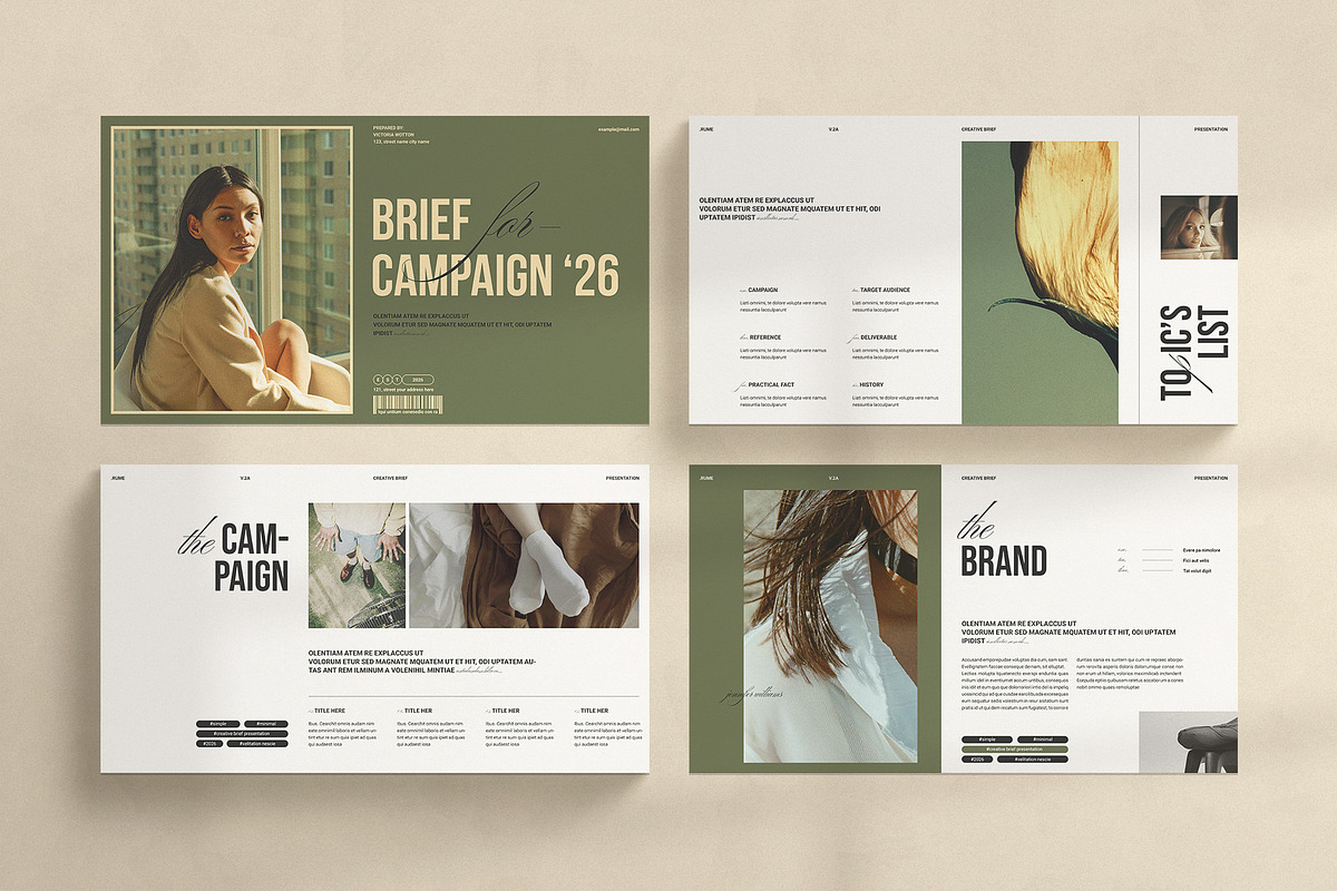 Creative Brief Presentation Template, a Presentation Template by E-Type