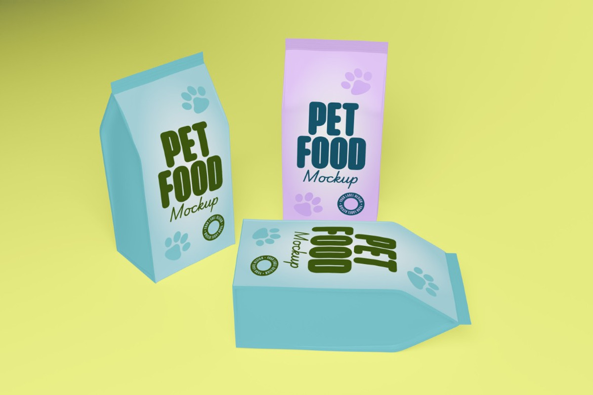 Pet Food Packaging Mockup, a Packaging Mockup by graphicook