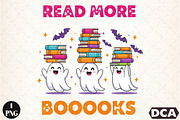 Read More Books Funny Halloween PNG, an Illustration by DreamCafeArt (Thumbnail 1 of 7)
