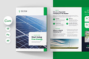Solar Energy Brochure Bi-Fold Canva, a Brochure Template by artbart (Thumbnail 1 of 8)