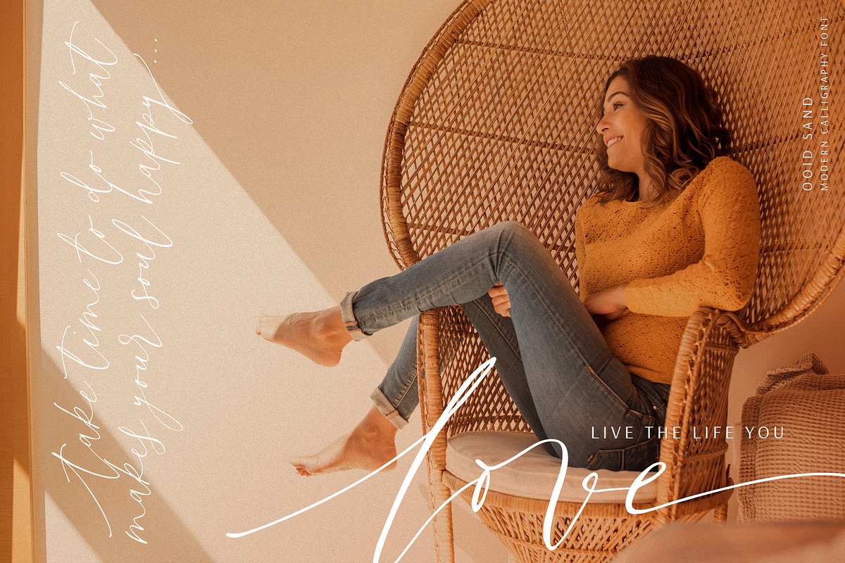 Ooid Sand Calligraphy Script Font preview 5