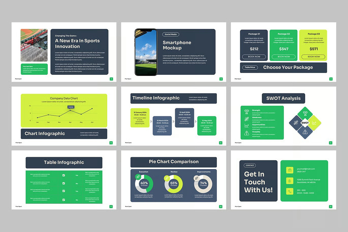 Pitch Sport Google Slides Powerpoint, a Presentation Template by Fit-tee (Photo 2 of 4)
