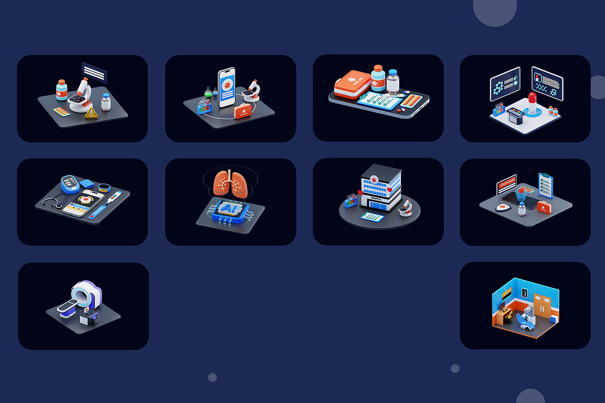 Medical Isometric 3D Illustrations, a 3D by novia99design (Photo 6 of 6)