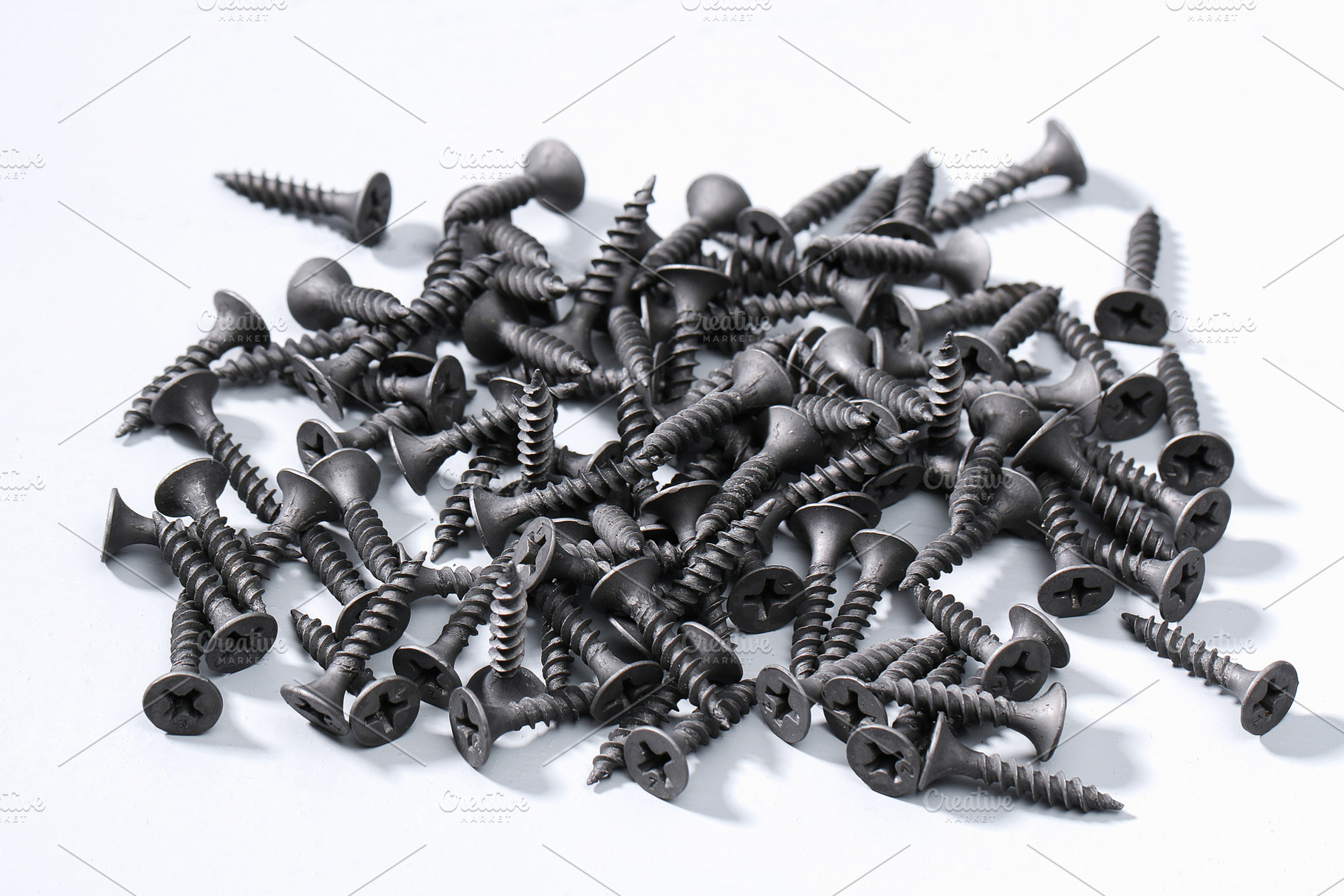Black iron screws dowel nails for w stock photo containing pile and hardware, a Technology Photo by Detriana