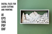 Mountains and forest scene, an Object Graphic by HelloWood (Thumbnail 2 of 4)