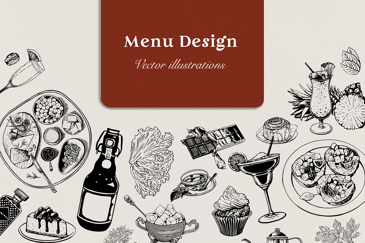 Menu Design Vector illustrations, a Graphic by Ekaproeka (Photo 8 of 14)