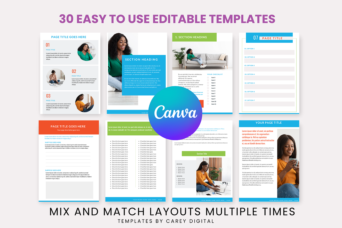Multipurpose Canva Workbook Ebook, a Marketing Template by Templates by Carey (Photo 10 of 12)