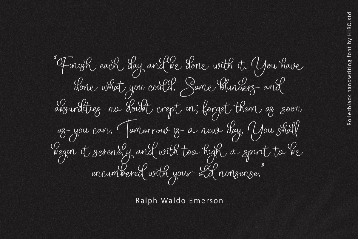 Rollerblack - Handwritten Font, a Script Font by HIRO.std (Photo 7 of 10)