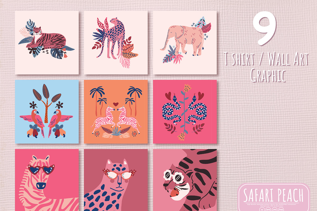 Safari Peach, a Pattern Graphic by MSNTY STUDIOX (Photo 5 of 23)