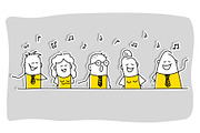 Stick Figures - Singing, a Person Illustration by Anna Semenchenko (Thumbnail 3 of 4)