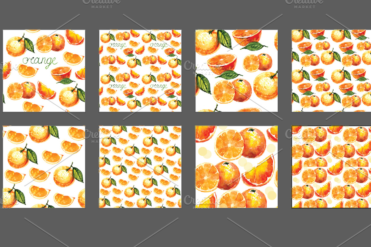 Oranges, Watercolor, a Food Illustration by Olesya Morokhovets (Photo 2 of 2)