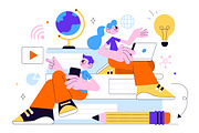 10 Online Learning Illustration, an Education Illustration by denayunebgt (Thumbnail 4 of 4)