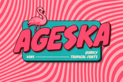 Ageska - Tropical Bold Fonts, a Sans Serif Font by Konstantine Studio (Thumbnail 1 of 8)