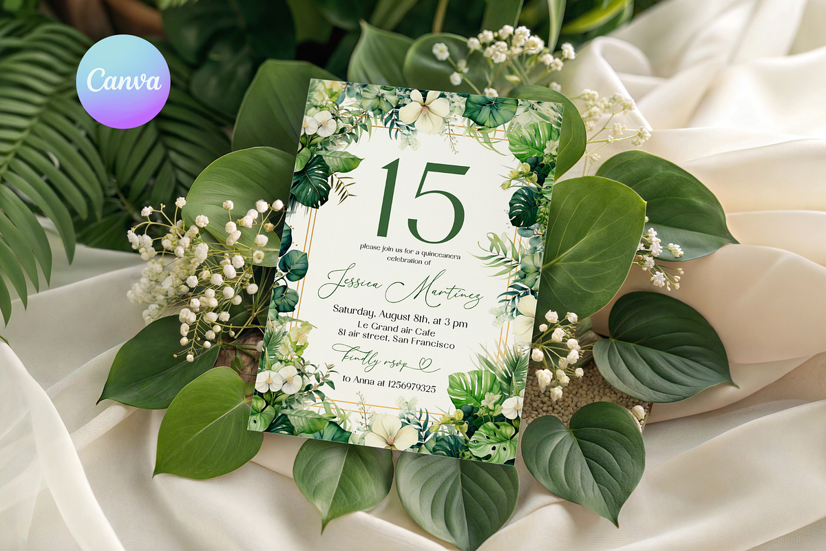 Mis Quince Años Invitation, a Templates & Theme by VeliusCreativeStudio (Photo 1 of 3)
