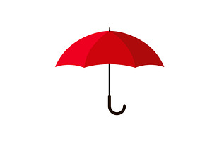 Bright red umbrella design suitable, an Illustration by Woters little shop