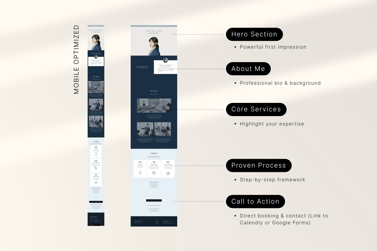 Personal Brand Website Template, a Landing Page Template by batang (Photo 3 of 5)