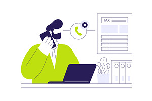 Phone tax filing abstract concept, a Finance Illustration by Visual Generation