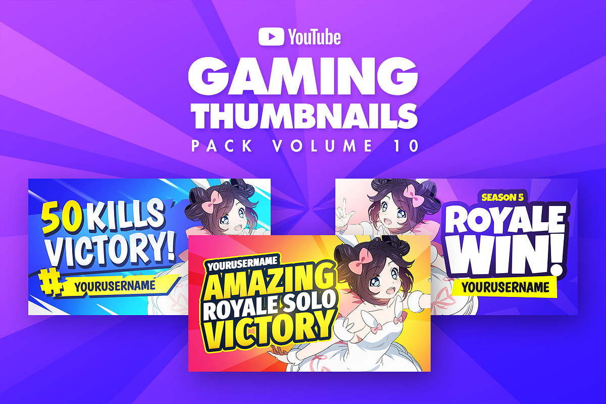 Gaming Youtube Thumbnails Pack 10, a Social Media Template by Odin_Design