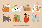 Cat stickers. Vector set. + Pattens., a Pattern Graphic by anna khramtsova (Thumbnail 2 of 14)